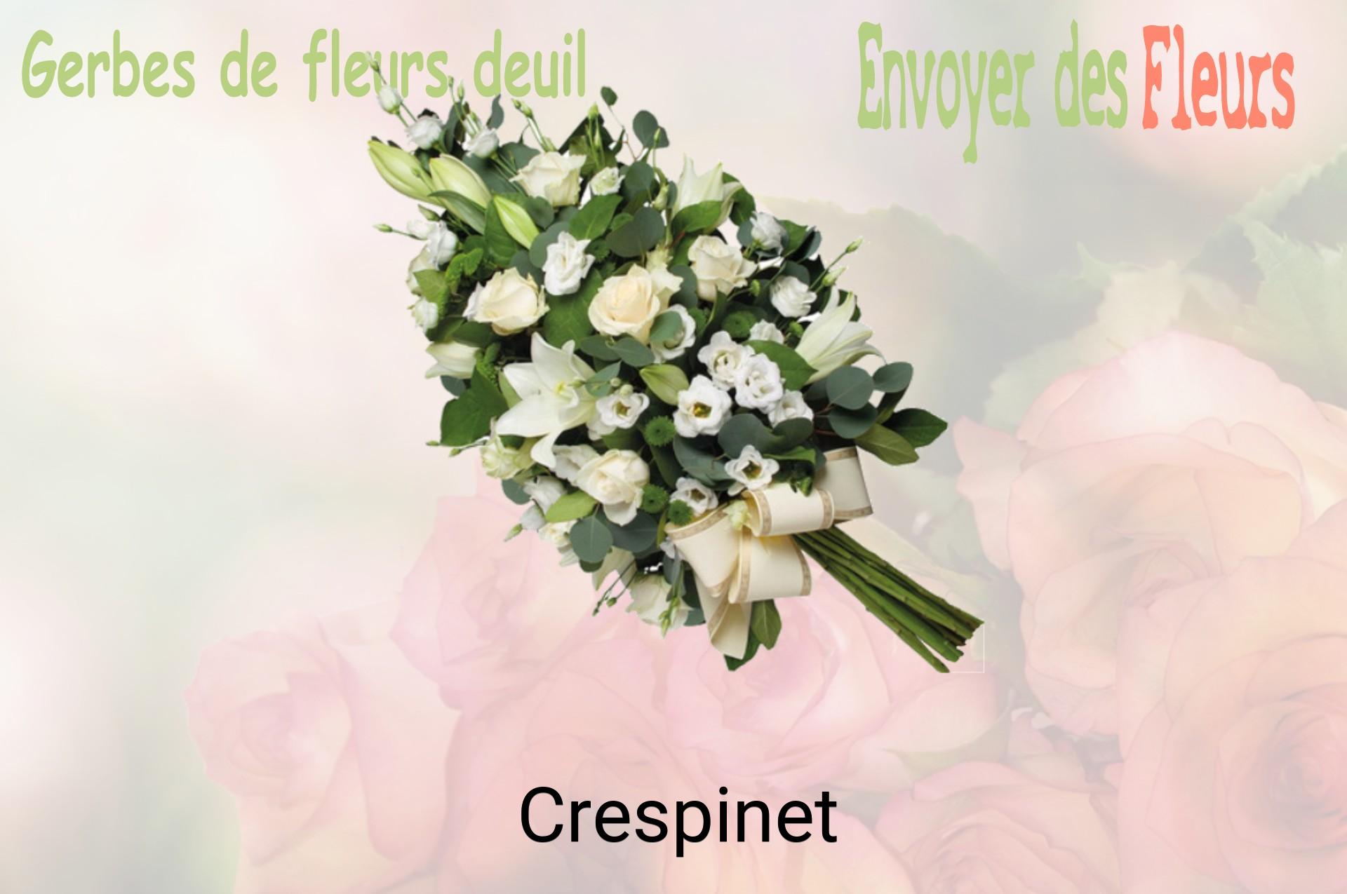 Gerbe de fleurs de deuil livrée à Crespinet